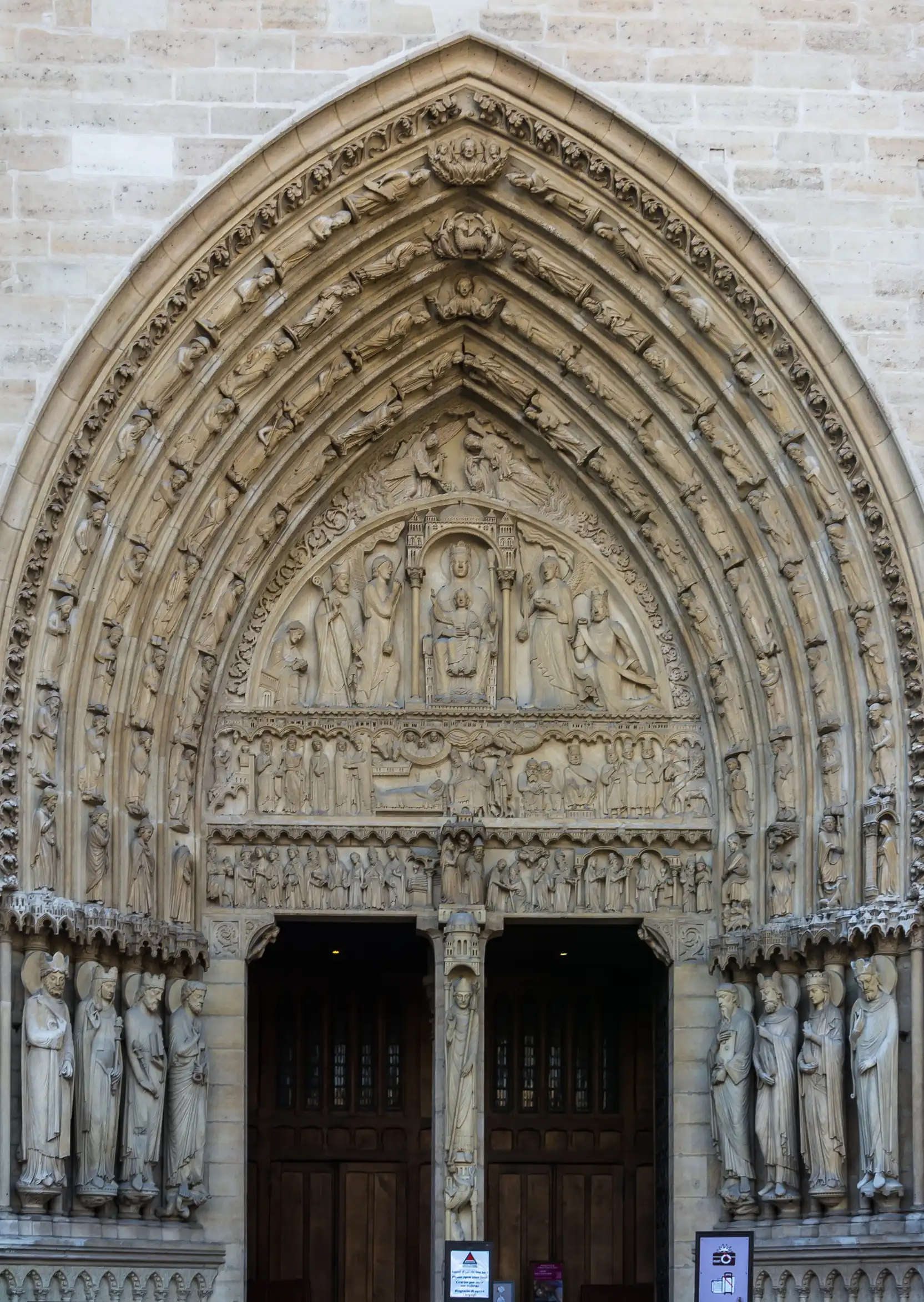 Die drei skulptierten Portale von Notre-Dame de Paris