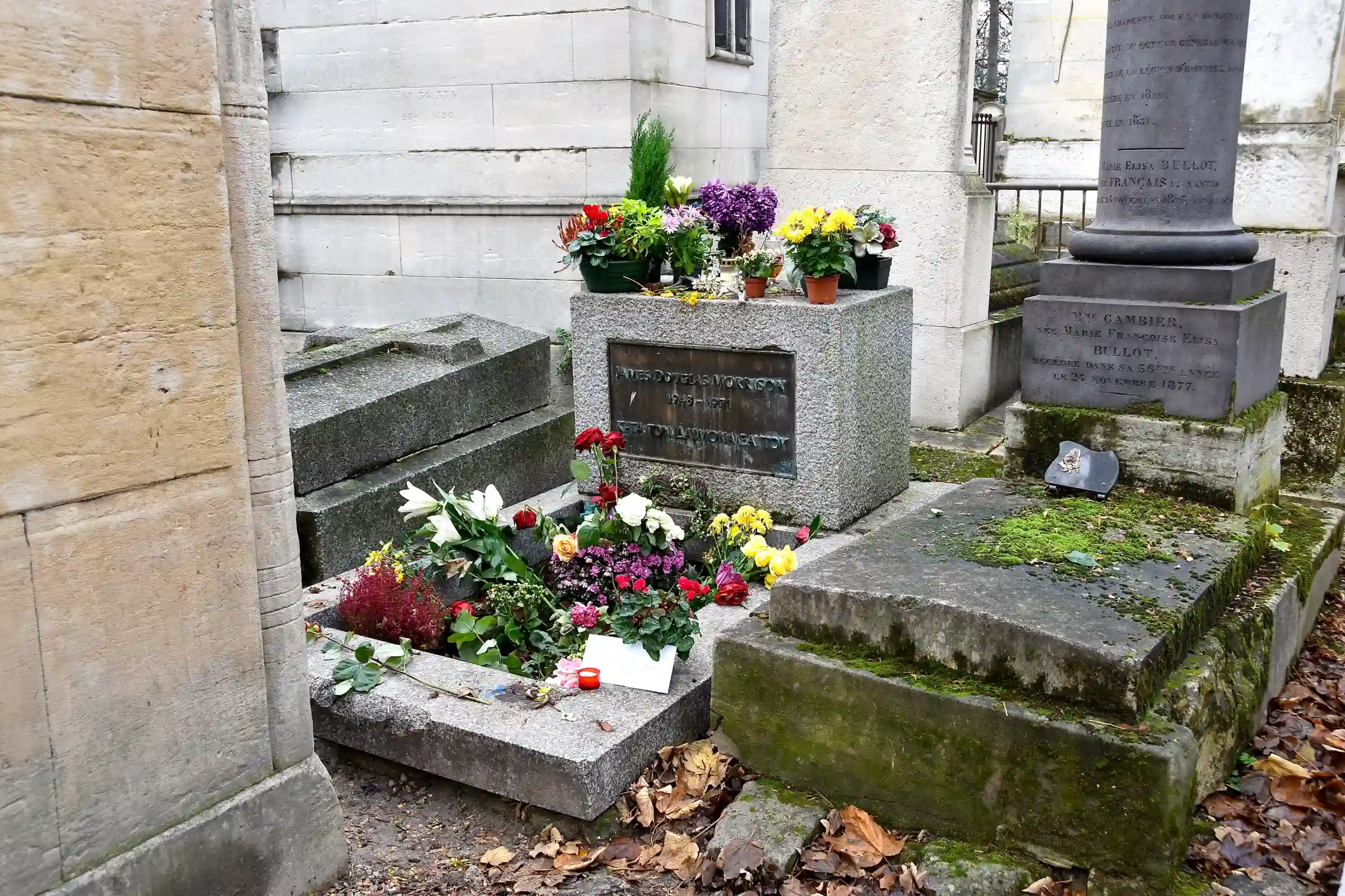 Jim Morrison's grave at Père Lachaise Cemetery